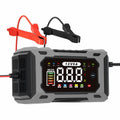 12V/24V Smart Battery Charger, Maintainer & Trickle Charger for Lifepo4, Lead Acid Batteries for Motorcycle Car Truck Lawnmower Boat Car Battery Charger, Automatically Stops When Fully Charged