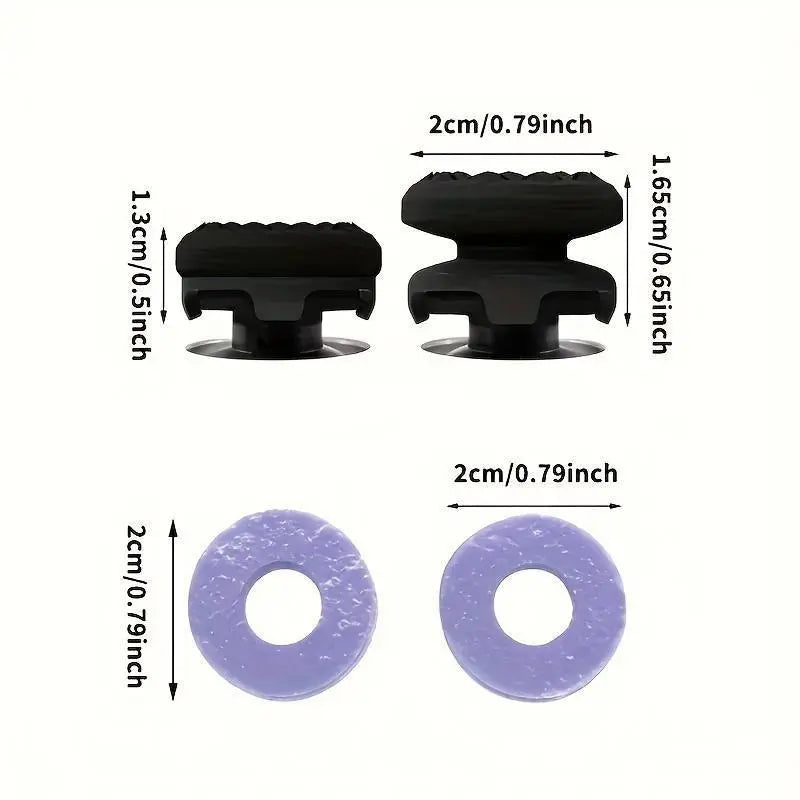 Precision Rings Thumbsticks Aim Boost Kit for Playstation 5 (PS5) Controllers Accessories | Purple-Black Thumbsticks | Silicione Rubber 6 Pcs Precision Rings Joystick Ps5 Joystick Fps Thumbsticks Player Controller