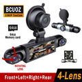 BCUOZ 4-Channel Dash Cam,(Not Wireless) 1080P Full HD Front+720P Rear Left Right Coverage, Requires Charging to Use, G-Sensor, with Free 64GB Memory Card, Car Dashboard Camera / Safe Driving Black Box,24H Parking Mode#Summervibes Outd