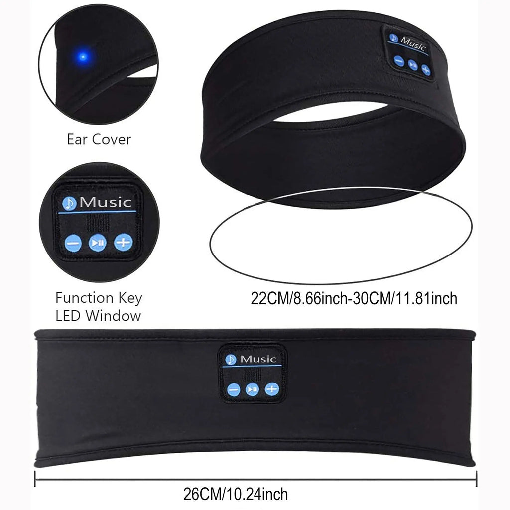 Breathable Wireless Sleep Headphone, Sports Headband Wireless Music Headphones with Comfortable Elastic Design, Universal Hi-Fi Sound Quality Sleep Headphone, Wireless Audio Headphones #GLOBAL PICKS