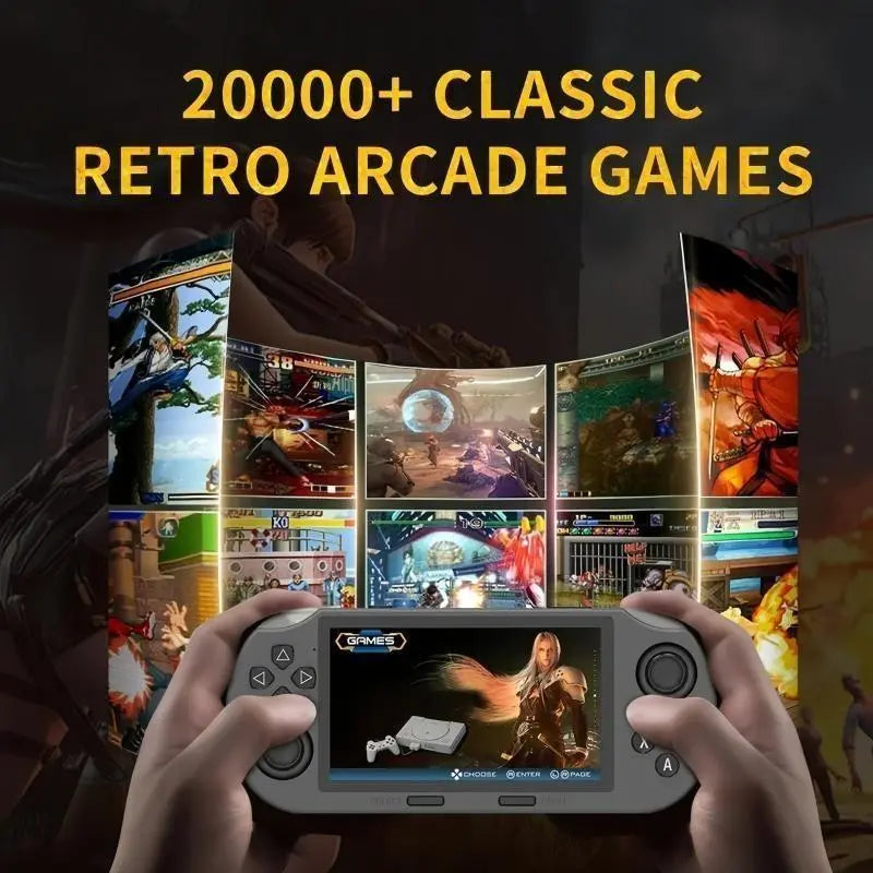 SF3000 Retro Handheld Game Console 4.5 Inch IPS Screen 3000Mah Battery 14 Emulators 20000+ Games Portable Gaming System for Boy Gift - Compact Card Controller Multi-Emulator Support Built-In Memory