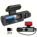High-Definition Front and Rear Dual-Lens Car-Mounted Driving Recorder with 3.16-Inch IPS High-Definition Screen Car Dash Camera Front Rear Dashcam HD Driving Recorder Automotive Driving Recorder Automotive Video Recorder