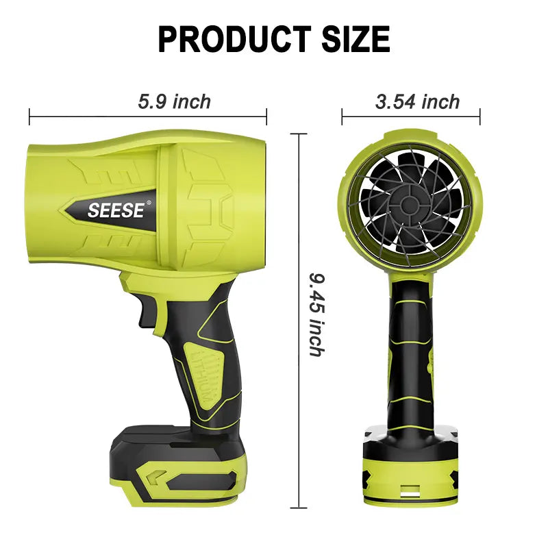 【Fathersdaygift】Seese Cordless Leaf Blower Violent Turbofan,Brushlesspure Copper Motor Jet Fan with Battery,Cordlessturbo Super Power Air Duster, Car Drying after Wash, Snowremoval Fathersdaygift