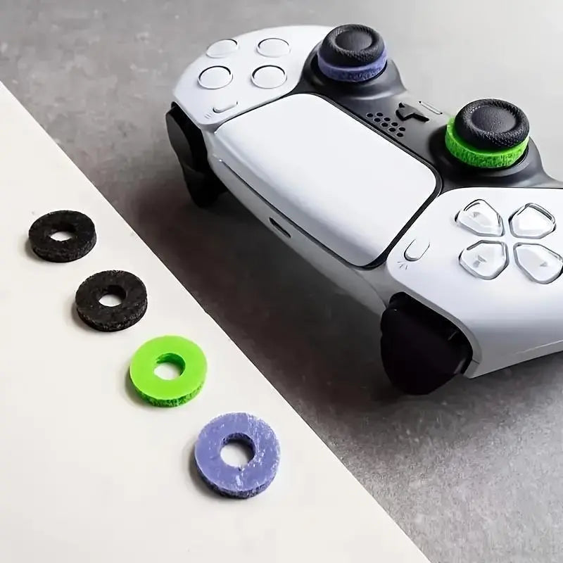Precision Rings Thumbsticks Aim Boost Kit for Playstation 5 (PS5) Controllers Accessories | Purple-Black Thumbsticks | Silicione Rubber 6 Pcs Precision Rings Joystick Ps5 Joystick Fps Thumbsticks Player Controller