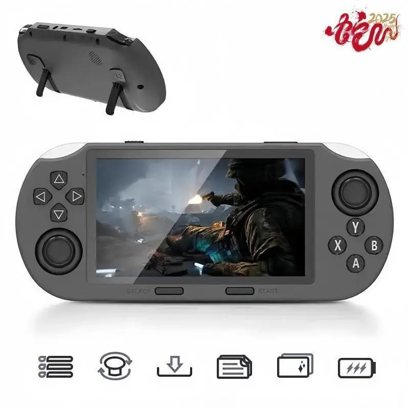 SF3000 Retro Handheld Game Console 4.5 Inch IPS Screen 3000Mah Battery 14 Emulators 20000+ Games Portable Gaming System for Boy Gift - Compact Card Controller Multi-Emulator Support Built-In Memory