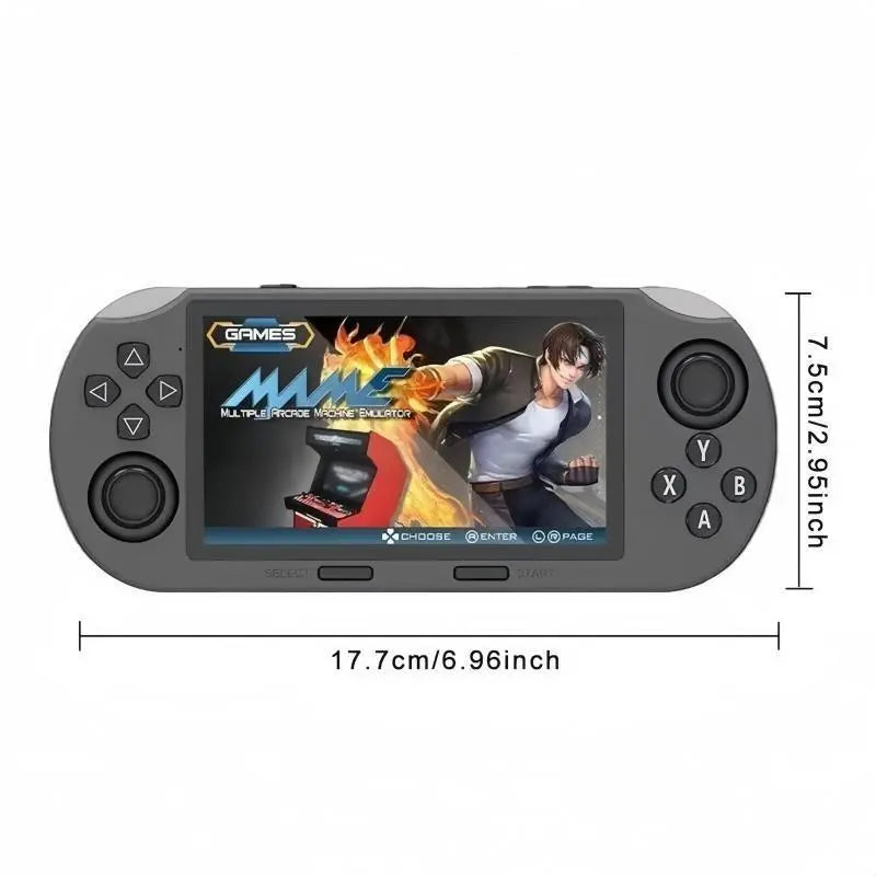 SF3000 Retro Handheld Game Console 4.5 Inch IPS Screen 3000Mah Battery 14 Emulators 20000+ Games Portable Gaming System for Boy Gift - Compact Card Controller Multi-Emulator Support Built-In Memory